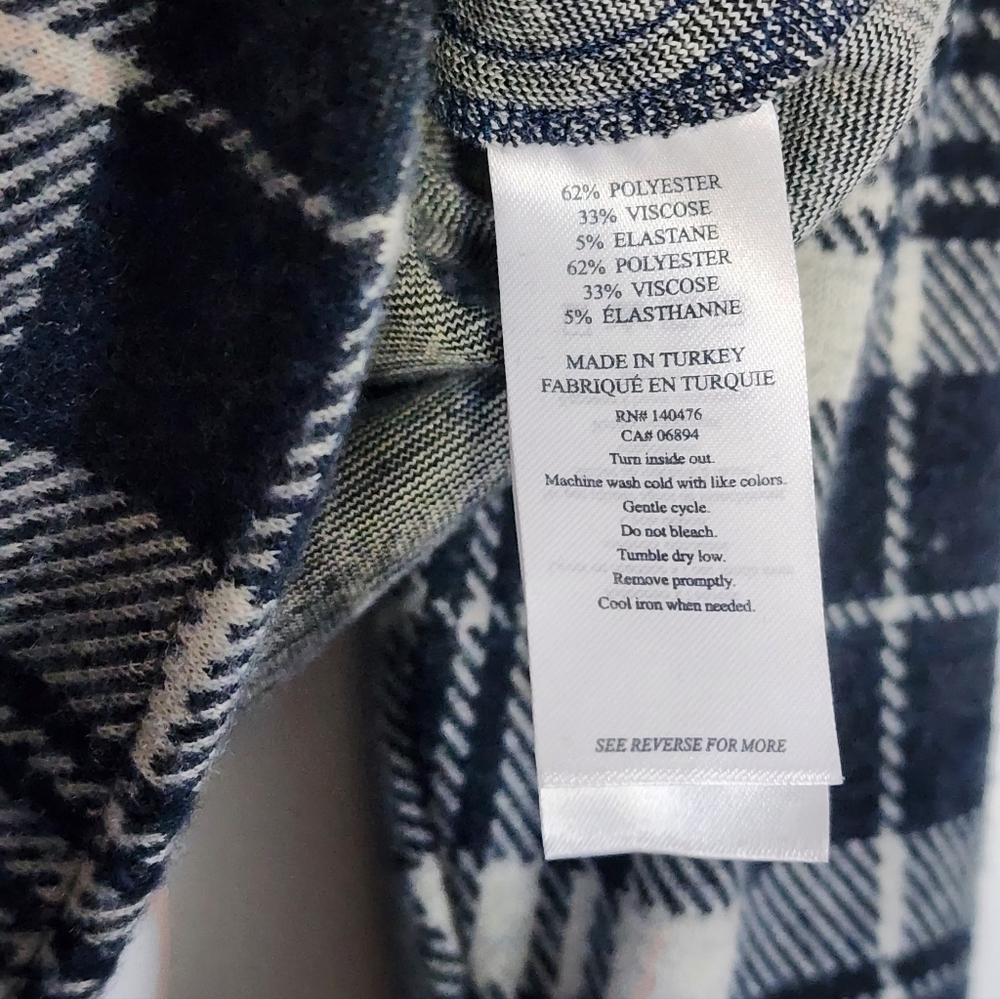 Faherty Navy and White Plaid Shirt - Picture 5 of 5